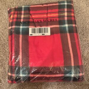 Victoria's Secret Red and Black Plaid Throw